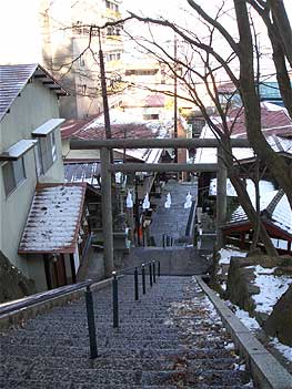 伊香保神社に続く石段通り